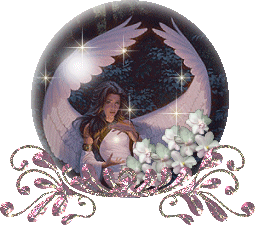 l'ange de la boule de cristal en verre